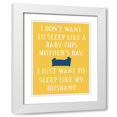 Mother 9 White Modern Wood Framed Art Print with Double Matting by Phillip, Jamie