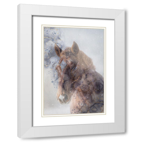 Mystic Horse White Modern Wood Framed Art Print with Double Matting by Phillip, Jamie