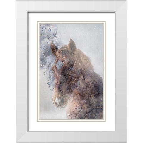 Mystic Horse White Modern Wood Framed Art Print with Double Matting by Phillip, Jamie