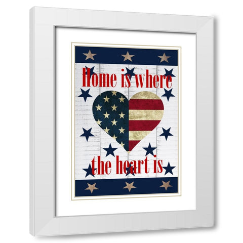 America White Modern Wood Framed Art Print with Double Matting by Phillip, Jamie