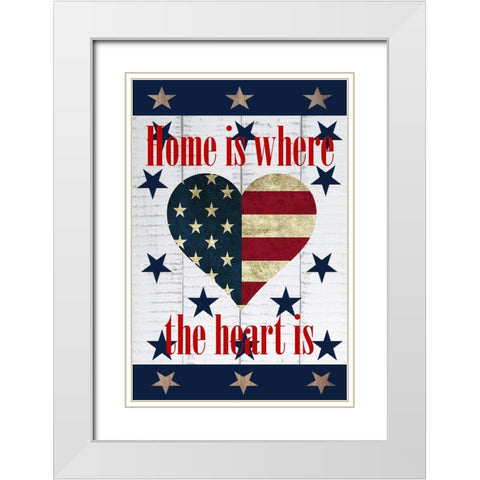 America White Modern Wood Framed Art Print with Double Matting by Phillip, Jamie