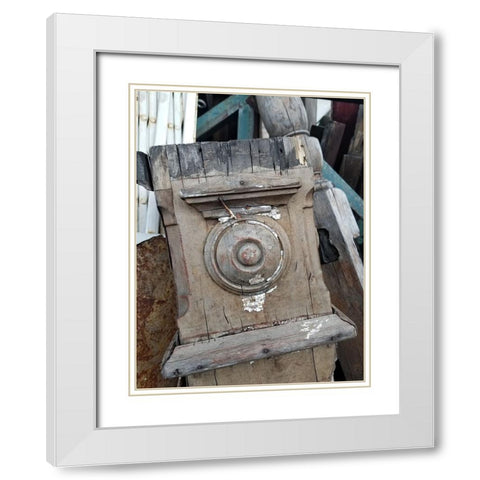 Vintage Wood White Modern Wood Framed Art Print with Double Matting by Phillip, Jamie