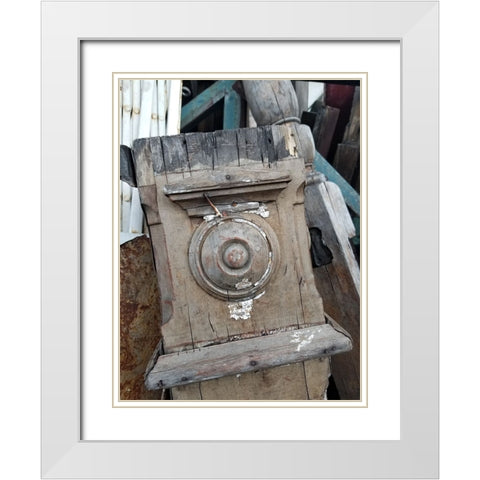 Vintage Wood White Modern Wood Framed Art Print with Double Matting by Phillip, Jamie