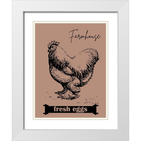 Farmhouse White Modern Wood Framed Art Print with Double Matting by Phillip, Jamie