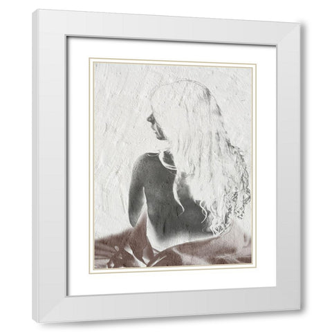 Beautiful Woman White Modern Wood Framed Art Print with Double Matting by Phillip, Jamie