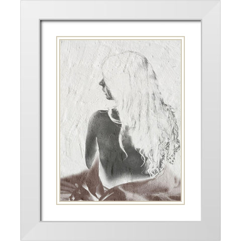 Beautiful Woman White Modern Wood Framed Art Print with Double Matting by Phillip, Jamie