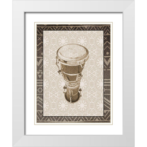 Ethnic 2 White Modern Wood Framed Art Print with Double Matting by Phillip, Jamie