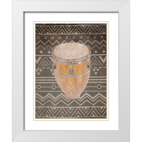 Ethnic 1 White Modern Wood Framed Art Print with Double Matting by Phillip, Jamie