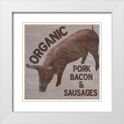 Organic White Modern Wood Framed Art Print with Double Matting by Phillip, Jamie