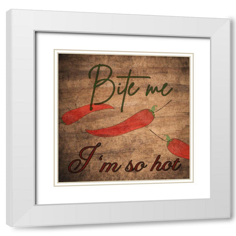 Kitchen Talk 1 White Modern Wood Framed Art Print with Double Matting by Phillip, Jamie