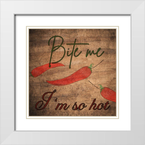 Kitchen Talk 1 White Modern Wood Framed Art Print with Double Matting by Phillip, Jamie