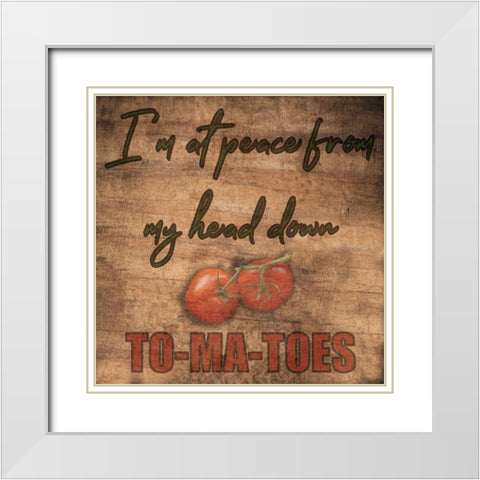 Kitchen Talk 5 White Modern Wood Framed Art Print with Double Matting by Phillip, Jamie