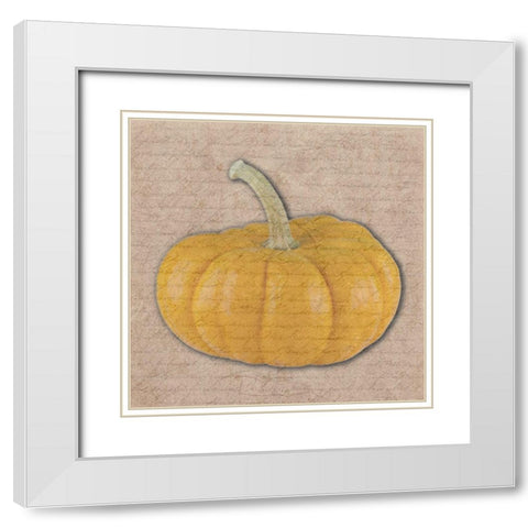 Pumpkin White Modern Wood Framed Art Print with Double Matting by Phillip, Jamie