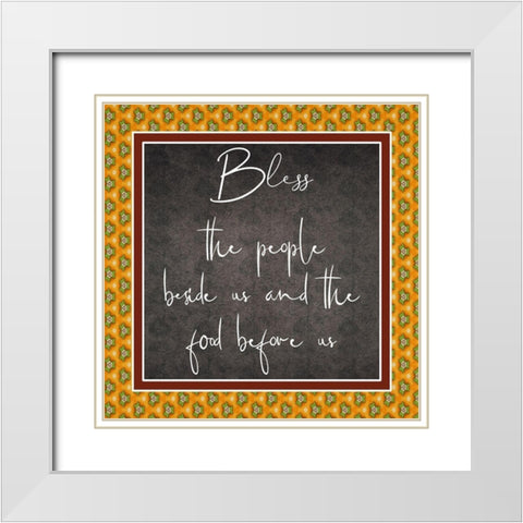 Bless White Modern Wood Framed Art Print with Double Matting by Phillip, Jamie