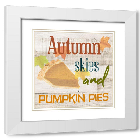 Pumpkin Pies White Modern Wood Framed Art Print with Double Matting by Phillip, Jamie