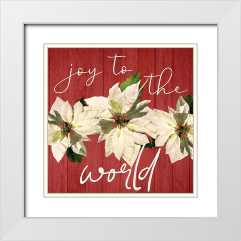 Joy White Modern Wood Framed Art Print with Double Matting by Phillip, Jamie