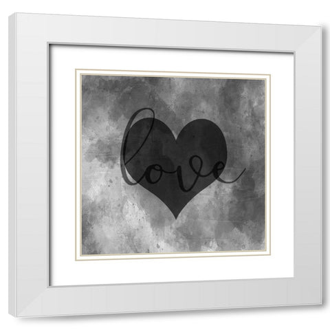 Love Is There White Modern Wood Framed Art Print with Double Matting by Phillip, Jamie