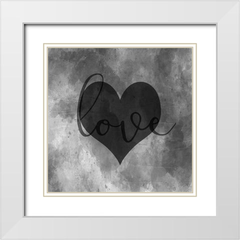 Love Is There White Modern Wood Framed Art Print with Double Matting by Phillip, Jamie