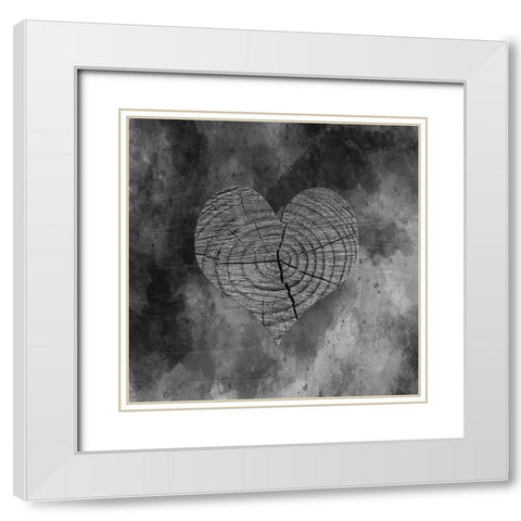 Love Is There 2 White Modern Wood Framed Art Print with Double Matting by Phillip, Jamie