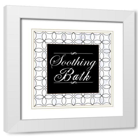 Elegain Bath White Modern Wood Framed Art Print with Double Matting by Phillip, Jamie