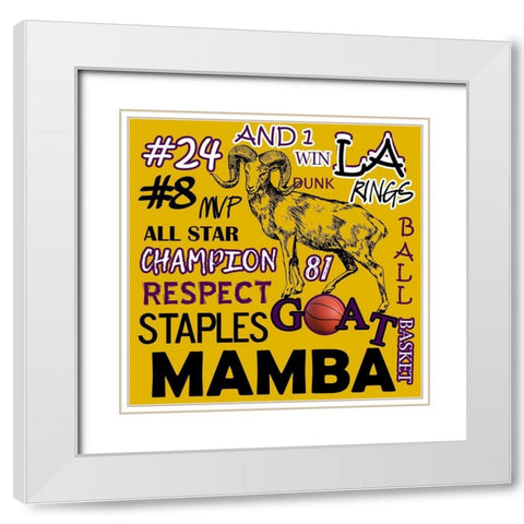 Mamba White Modern Wood Framed Art Print with Double Matting by Phillip, Jamie