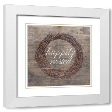 Farmhouse White Modern Wood Framed Art Print with Double Matting by Phillip, Jamie