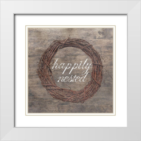 Farmhouse White Modern Wood Framed Art Print with Double Matting by Phillip, Jamie
