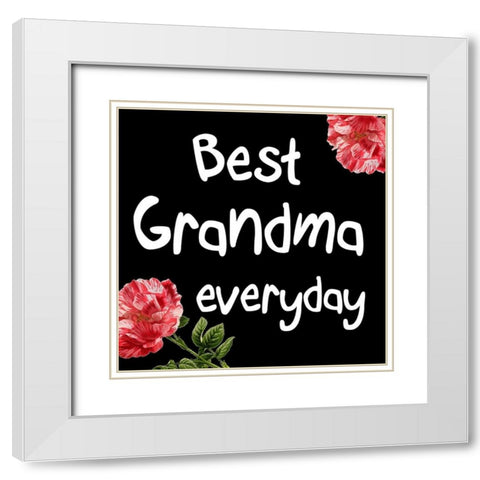Best Grandma White Modern Wood Framed Art Print with Double Matting by Phillip, Jamie