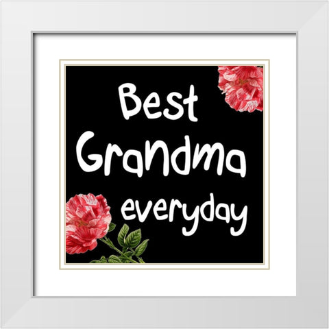Best Grandma White Modern Wood Framed Art Print with Double Matting by Phillip, Jamie