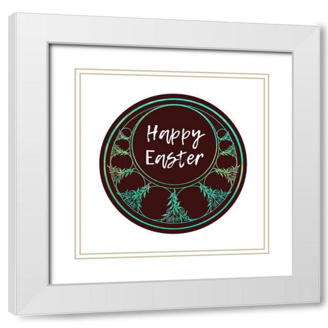 Happy Easter 2 White Modern Wood Framed Art Print with Double Matting by Phillip, Jamie