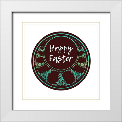Happy Easter 2 White Modern Wood Framed Art Print with Double Matting by Phillip, Jamie