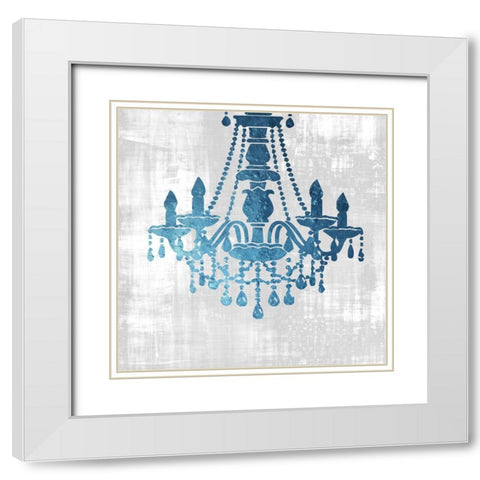 Chandelier Light White Modern Wood Framed Art Print with Double Matting by Phillip, Jamie