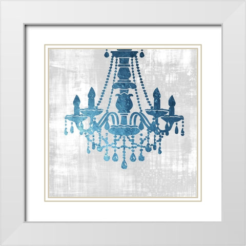 Chandelier Light White Modern Wood Framed Art Print with Double Matting by Phillip, Jamie