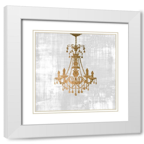 Chandelier Light 2 White Modern Wood Framed Art Print with Double Matting by Phillip, Jamie