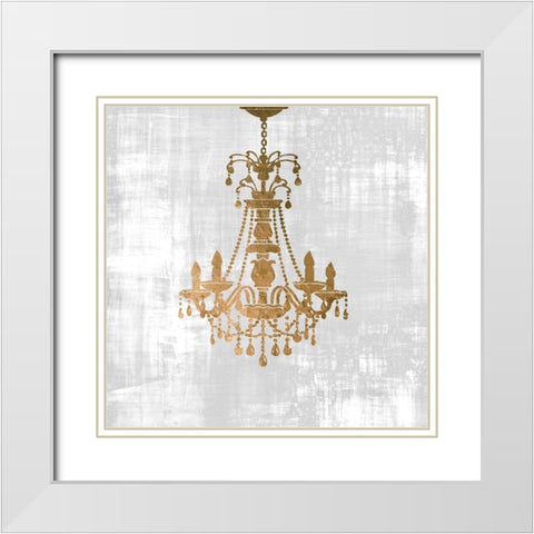 Chandelier Light 2 White Modern Wood Framed Art Print with Double Matting by Phillip, Jamie