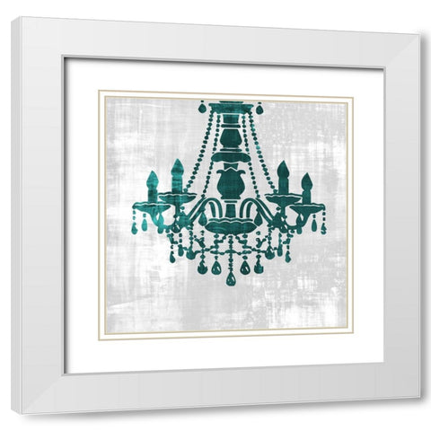 Chandelier Light 3 White Modern Wood Framed Art Print with Double Matting by Phillip, Jamie