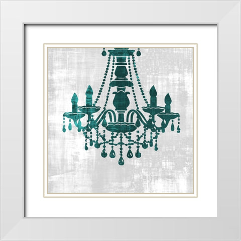 Chandelier Light 3 White Modern Wood Framed Art Print with Double Matting by Phillip, Jamie