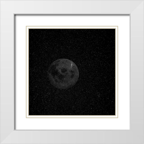 Night Moon 1 White Modern Wood Framed Art Print with Double Matting by Phillip, Jamie