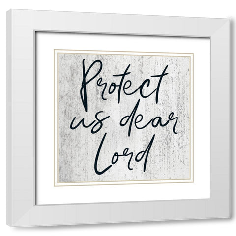Dear Lord White Modern Wood Framed Art Print with Double Matting by Phillip, Jamie