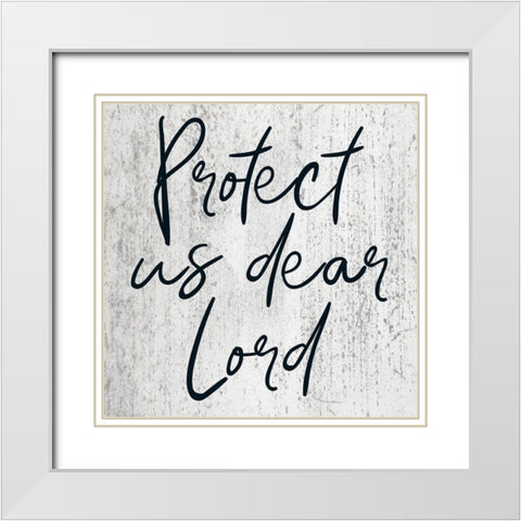 Dear Lord White Modern Wood Framed Art Print with Double Matting by Phillip, Jamie