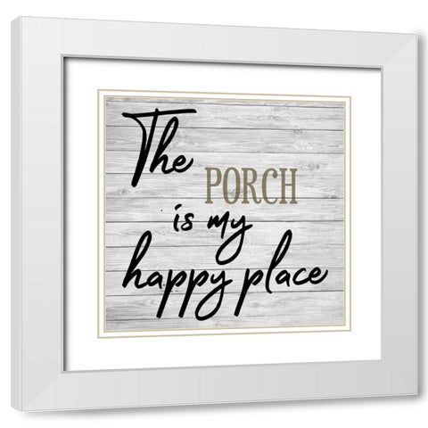 Porch 3 White Modern Wood Framed Art Print with Double Matting by Phillip, Jamie