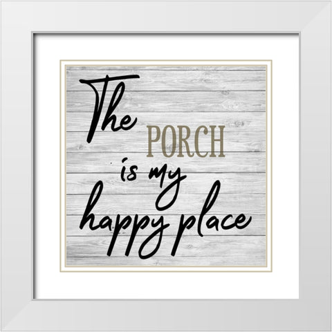 Porch 3 White Modern Wood Framed Art Print with Double Matting by Phillip, Jamie