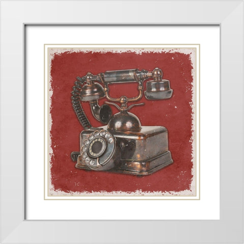 Phone Home 2 White Modern Wood Framed Art Print with Double Matting by Phillip, Jamie