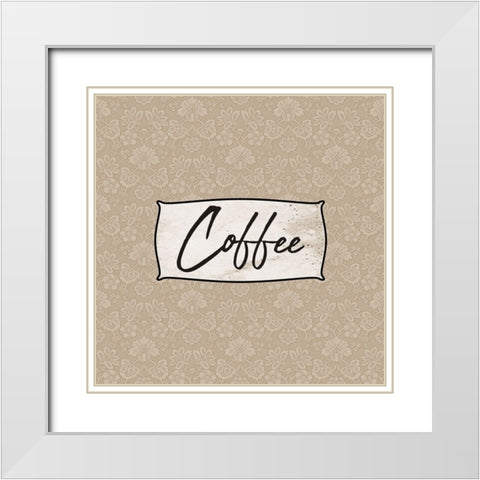 Coffee Stain White Modern Wood Framed Art Print with Double Matting by Phillip, Jamie