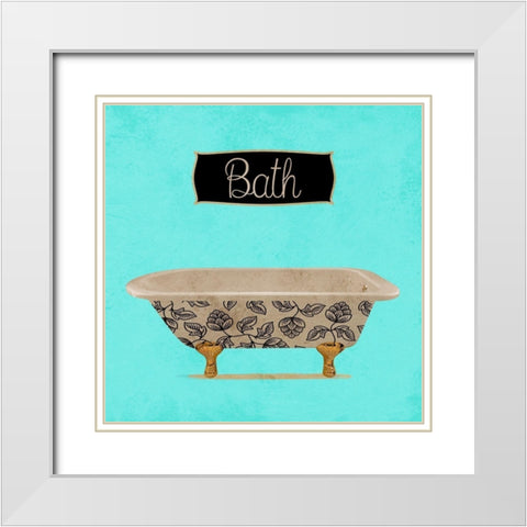 Bath 2 White Modern Wood Framed Art Print with Double Matting by Phillip, Jamie