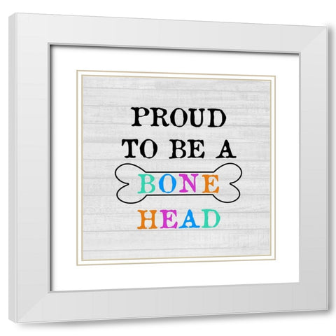 Dog Bone White Modern Wood Framed Art Print with Double Matting by Phillip, Jamie