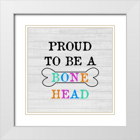 Dog Bone White Modern Wood Framed Art Print with Double Matting by Phillip, Jamie