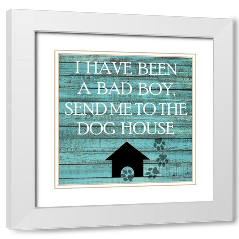 Dog House White Modern Wood Framed Art Print with Double Matting by Phillip, Jamie