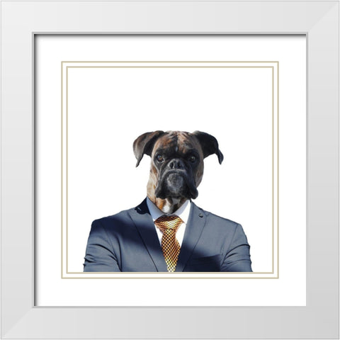 Ruff Top White Modern Wood Framed Art Print with Double Matting by Phillip, Jamie
