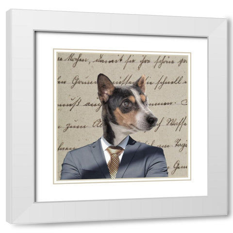 Ruff Top 4 White Modern Wood Framed Art Print with Double Matting by Phillip, Jamie